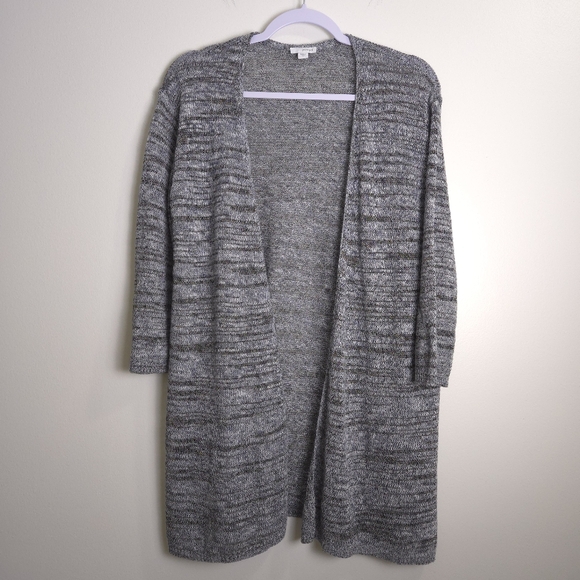 J. Jill Sweaters - Pure J.Jill Summer Open Knit Long Sleeve Metalic Cardigan S